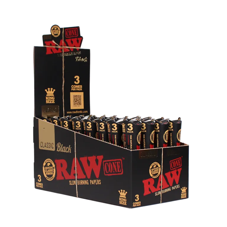 RAW Black Classic King Size Cones