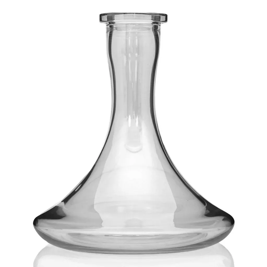 Clear Glass Flat Hookah Base