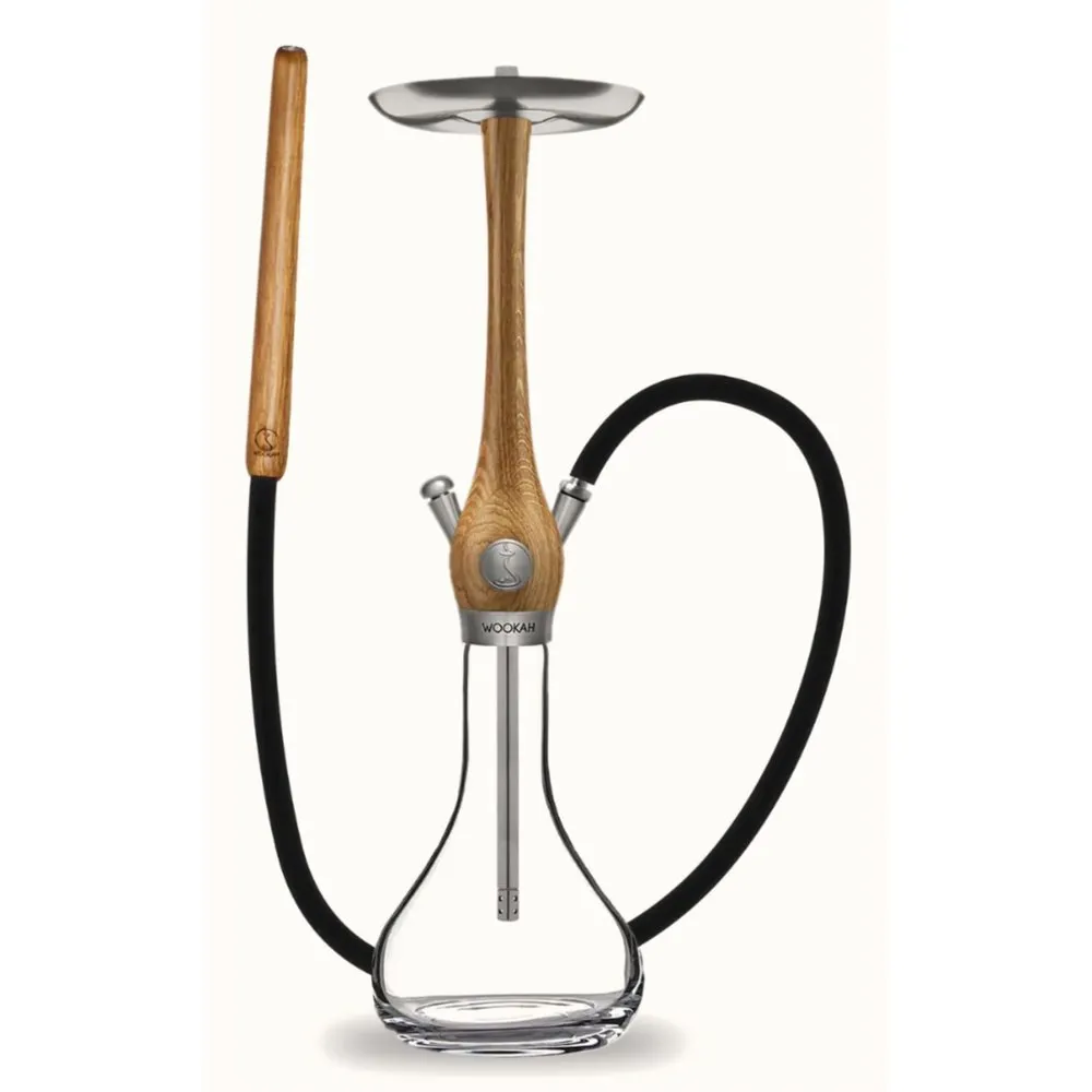 Wookah Classic Black / Oak – Wooden Hookah | UAE